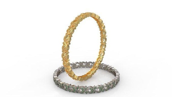 braccialetto 008 braccialetti oro gioielleria cinturino polso stampabile argento 3d print model - Mito3D