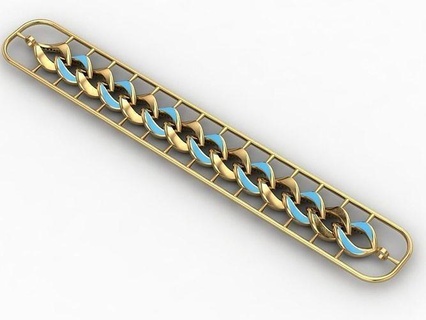 braccialetto 01 Ermete gioielleria oro gourmet squillare anelli 3d stampante stampabile moda argento gioiello cad design carattere cavo braccialetti lusso capi abbigliamento 3d print model - Mito3D
