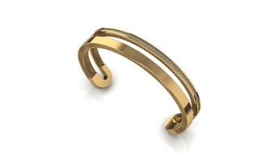 braccialetto 02 oro gioielleria argento stampabile diamante gioiello gemma sterlina bianca zaffiro brillante moda bellezza braccialetti 3d print model - Mito3D