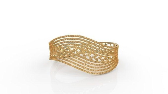braccialetto 029 braccialetti oro gioielleria cinturino polso stampabile argento 3d print model - Mito3D