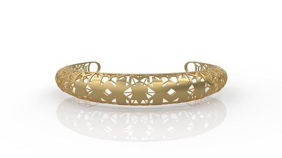 braccialetto 076 braccialetti oro gioielleria cinturino polso stampabile argento 3d print model - Mito3D