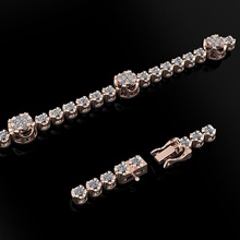 braccialetto 07 gioielleria lusso elegante squillare gemma oro argento nozze diamante orecchino collane pendente rinoceronte accessorio bellezza moda design cad gioiello braccialetti 3d print model - Mito3D
