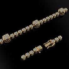 braccialetto 10 gioielleria lusso elegante squillare gemma oro argento nozze diamante orecchino collane pendente rinoceronte accessorio bellezza moda design cad braccialetti 3d print model - Mito3D