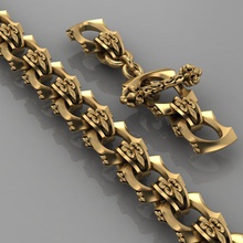 105 bilezik takı altın Gümüş yazdırılabilir sterling zincir kolye 3d print model - Mito3D
