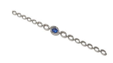 pulseira 10 ouro jóia joalheria prata imprimível diamante mulher moda Casamento solitário Saphire rubi colar engagem jóias beleza pulseiras 3d print model - Mito3D