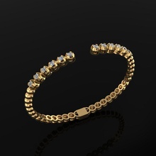 braccialetto 11 gioielleria lusso elegante squillare gemma oro argento nozze diamante orecchino collane pendente rinoceronte accessorio bellezza moda design cad gioiello braccialetti 3d print model - Mito3D