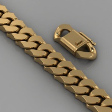 cubano braccialetto 0119 gioielleria argento stampabile oro braccialetti collana 3d print model - Mito3D
