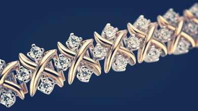 bracciale 2 gioielli tiffany illuminato ombra bracciali argento illumitex paralume oro luce gemma diamante 3d print model - Mito3D