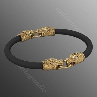 bracelet ak2 dragon tennis necklace chain diamond jewelry dainty hiphop hip hop trends fashion women men female vintage antique modern necklaces bracelets 3d print model - Mito3D
