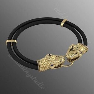 bracelet ak37 snake tennis necklace chain diamond jewelry dainty hiphop hip hop trends fashion women men female vintage antique modern necklaces bracelets 3d print model - Mito3D