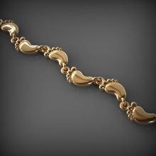 bracelet baby leg jewelry jewelery jewel silver gold bangle brushed golden accessories bracelets woman challenge other 3d print model - Mito3D