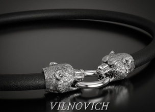 pulseira de urso jóias prata sterling ouro jóia pulseiras 3d print model - Mito3D