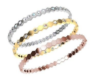 bracelet bee chaumet bracelet jewelry printable gem gold bee chaumet polygone 3d pendant bracelets  3d print model - Mito3D