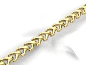bracelet br12 bijoux impression 3dprinted imprimable conception bijou d'or mode or prototypage argent motard bracelets 3d print model - Mito3D