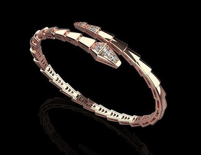 bracelet bulgari serpent 50292 bijoux bracelets 3d 3dmodel rhinocéros matrice rendu impression rend keyhot chopard 3d print model - Mito3D