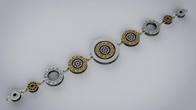braccialetto bvlgari gioielleria oro argento stampabile diamante gioiello gemma brillante bulgari bianca sterlina moda bellezza zaffiro braccialetti 3d print model - Mito3D