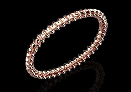braccialetto c r originale bracelt bvlgari rosa pendente orecchini squillare oro graff gioielleria argento diamante gioiello nozze platino collana moda bellezza stampabile gemma braccialetti 3d print model - Mito3D