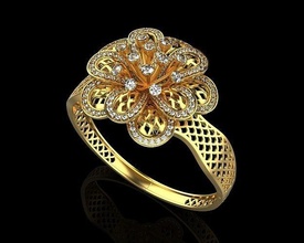 pulsera elegante dorado Rosa 109 plata joyería joya Moda accesorios oro diamante mujer unisexo diseño lujo brazalete esposas platino 3d print model - Mito3D