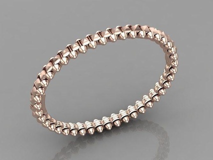 pulseira choque médio joalheria ouro luxo moda jóias pulseiras precioso imprimível amar royale 3d print model - Mito3D