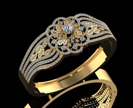 bracelet diamond jewelry luxury gold gem precious lace decoration shining fashion wealth sterling printable silver jewel brilliant apparel bracelets 3d print model - Mito3D