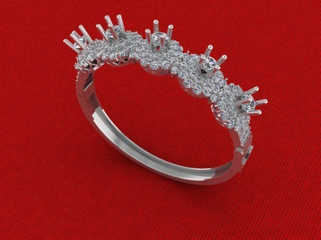pulsera diamante joya imprimible vendimia joyería anillos 3D print model - Mito3D