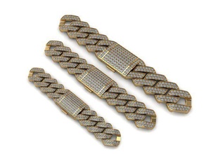 bracelet diamant imprimable gemme pendentif Collier bijoux bracelets 3d print model - Mito3D