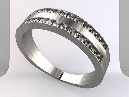 bracelet diamond jewelry precious luxury platinum forever elegant romance chrome gold gem ring fashion art 3d print model - Mito3D