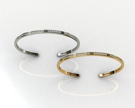 pulseira de diamante amarelo 18k, diamantes jóias ouro prata sterling casamento platina branco gem brilhantes safira ruby pulseiras 3d print model - Mito3D