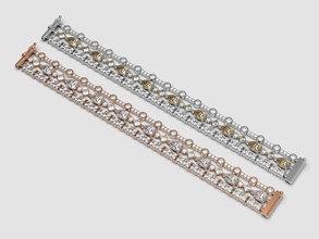 bracelet diamonds diamond silver jewelry wedding necklace fashion beauty sapphire platinum gold printable engagem brilliant perpetual vintag gem bracelets 3d print model - Mito3D