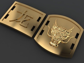 pulseira dragão imprimível ouro prata moda japão zebrush criativo moderno joalheria pulseiras 3d print model - Mito3D
