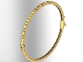 braccialetto moda lusso gioielleria beracciale oro stampabile gemma david yurman argento brillante platino chanel braccialetti bellezza osso vite intrecciata 3d print model - Mito3D