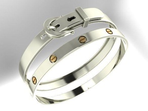bracelet mode luxe mariage argent imprimable bijoux sterling saphir platine Chariot gemme engagem or engagement bracelets 3d print model - Mito3D