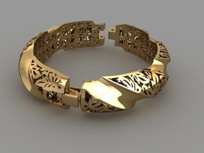 bracelet mode luxe bijoux or argent platine précieux imprimable bracelets 3d print model - Mito3D