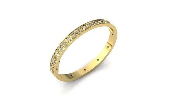 braccialetto oro gruppo musicale diamanti gioielleria argento diamante squillare gioiello nozze platino moda bellezza gemma brillante rolex orecchino braccialetti 3d print model - Mito3D