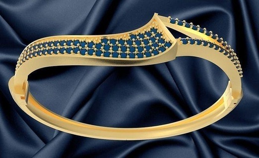 bracelet gold bangle sapphires jewelry silver diamond ring jewel wedding platinum necklace fashion beauty printable gem rolex jewellery pendant finger hand 3d print model - Mito3D