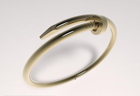 braccialetto oro squillare gancio 3d gioielleria stampabile modello argento diamante gemma calcolo braccialetti 3d print model - Mito3D
