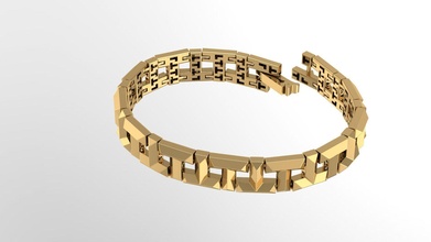 bilezik takı 3d model 1 altın gümüş ayrıldığım zaman 3djewelry zbrushjewelry mücevher elmas yüzük yazdırılabilir Kelepce bilezikler 3d print model - Mito3D