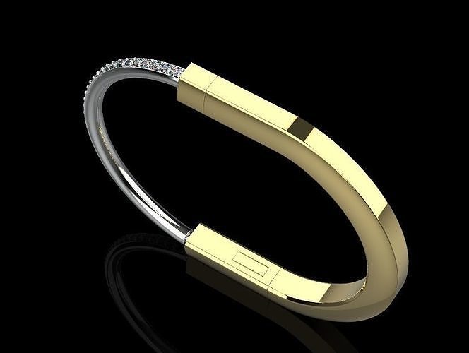 bracelet lock braceletlock bracelt ring nbracelt lockbracelt jewelry gold bracelets silver jewellery printable jewel clash 3D print model - Mito3D