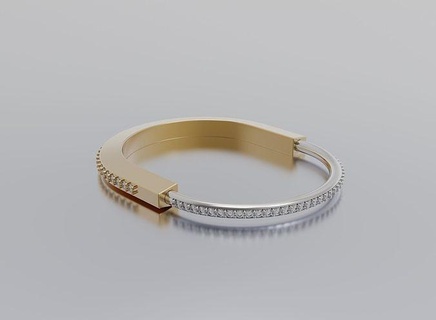 bracelet lock small tiffany braclet jewelry gold silver diamond rings ring jewel bracelets jewellery 3dmodel fashion sterling gem platinum classic 3d print model - Mito3D