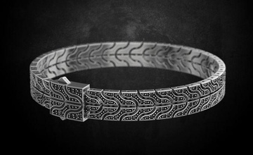 bracelet hommes of longueur pierres confortable fermer clé 156 3dprinted conception mode or d'or bijou bijoux impression imprimable prototypage argent bracelets 3d print model - Mito3D