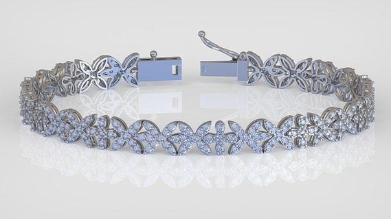 bracelet modèle 3d imprimable 0024 14 bijoux bijou pendentif pendentifs luxe anneaux bague boucle d'oreille boucles d'oreilles Collier mariage diamant or platine argent bracelets 3d print model - Mito3D