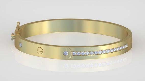 pulseira modelo 3d imprimível 0028 15 jóias joalheria jóia pingente pingentes luxo argolas anel brinco brincos colar Casamento diamante ouro platina prata pulseiras 3d print model - Mito3D