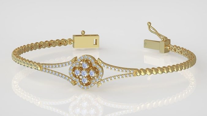 bilezik model 3d yazdırılabilir 0040 mücevher takı kolye lüks yüzükler yüzük küpe düğün elmas altın platin gümüş zincirler bilezikler 3D print model - Mito3D