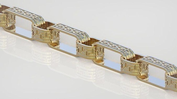 bracelet modèle 3d imprimable 0043 15 bijoux bijou pendentif pendentifs luxe anneaux bague boucle d'oreille boucles d'oreilles Collier mariage diamant or platine argent bracelets 3d print model - Mito3D