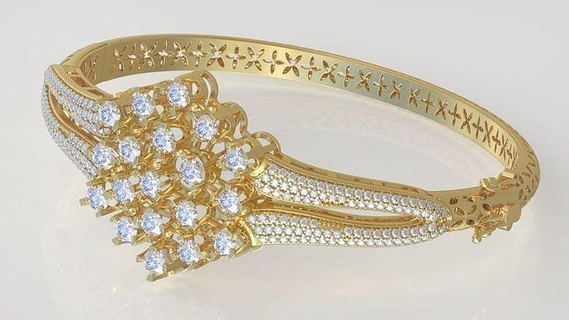 braccialetto modello 3d stampabile 0047 10 gioielleria gioiello pendente ciondoli lusso anelli squillare orecchino orecchini collana nozze diamante oro platino argento braccialetti 3d print model - Mito3D