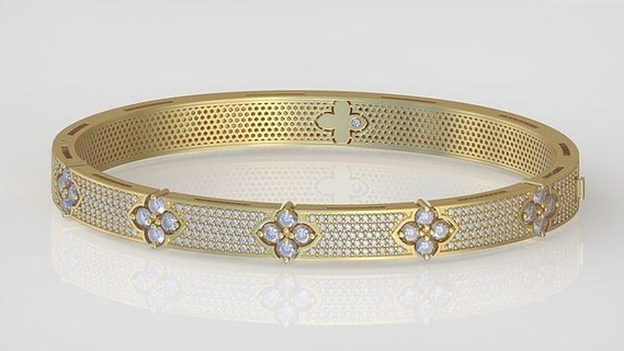 bracelet modèle 3d imprimable 0049 15 bijoux bijou pendentif pendentifs luxe anneaux bague boucle d'oreille boucles d'oreilles Collier mariage diamant or platine argent bracelets 3d print model - Mito3D