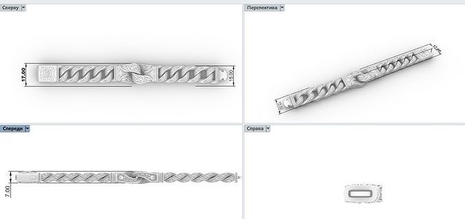 bracelet Collier 3d impression modèle chaîne cubain or maillon argent lien sterling bijoux bijou imprimable colliers pendentif bracelets 3D print model - Mito3D