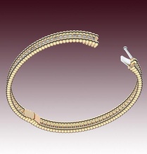 braccialetto perlee oro argento gemme classico stile moda milgrain openwork furgone lama chiusura sterlina vintag gioielleria braccialetti 3d print model - Mito3D