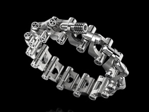 bracelet rb copie bijoux braclet d'impression 3dprinted imprimable de la mode printabl l'impression d'autres le prototypage d'argent les bracelets motard l'homme 3d print model - Mito3D