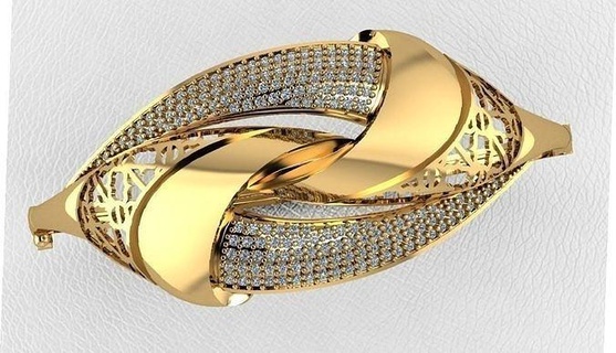 bracelet ring jewelry fashion gold elegant printable design cadcam industrial scanned 3d models various silver gem bracelets 3d print model - Mito3D